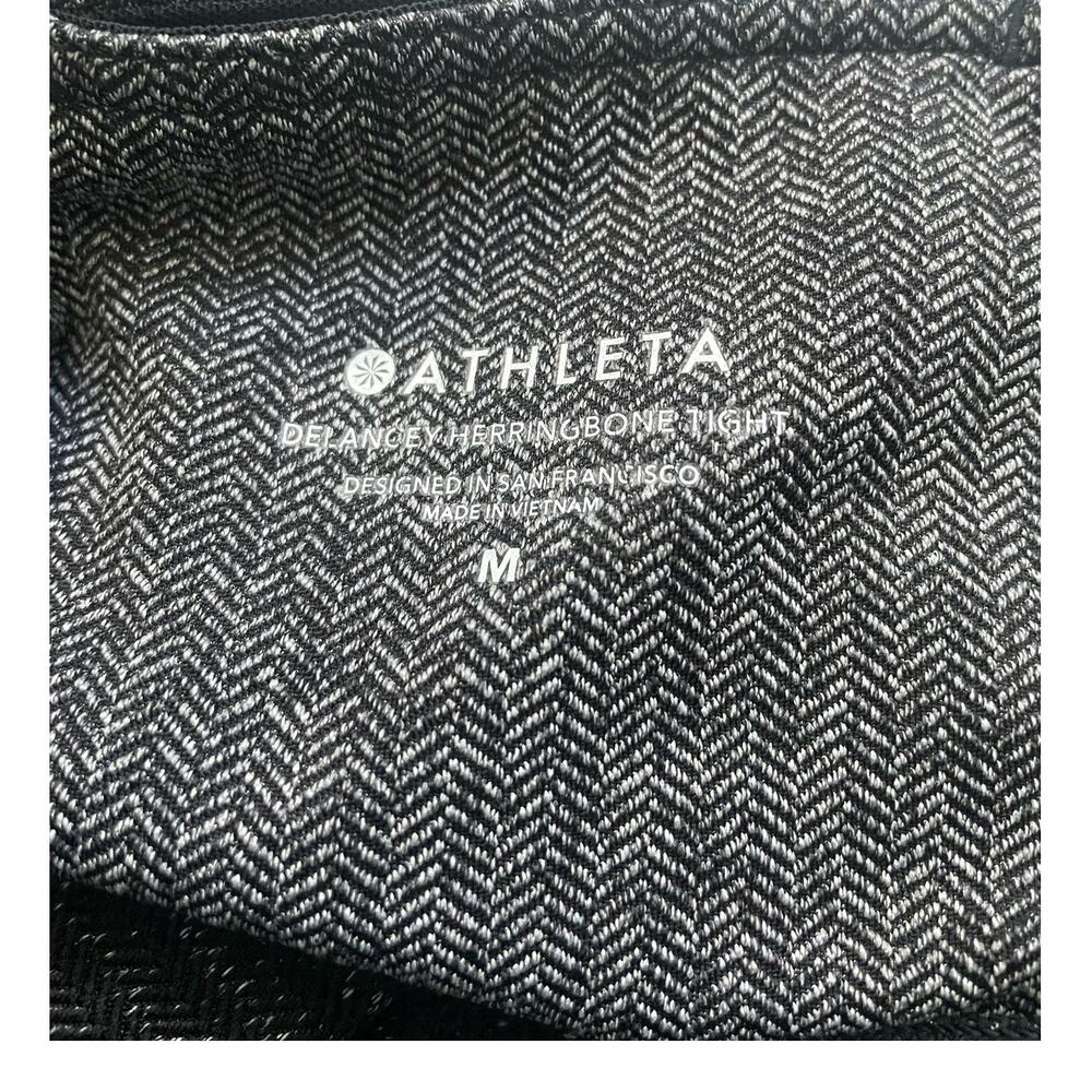 Athleta Women’s Delancey Herringbone Tight Pant Black White Size Medium Ponte - Picture 7 of 7